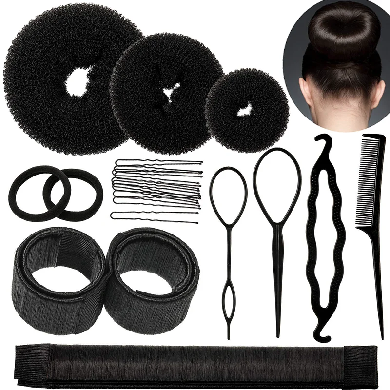 3/21/29 Uds moño para el cabello Donut productos de espuma mágica peinado accesorios para el cabello perezosos para niñas mujeres señora herramientas de peinado fáciles