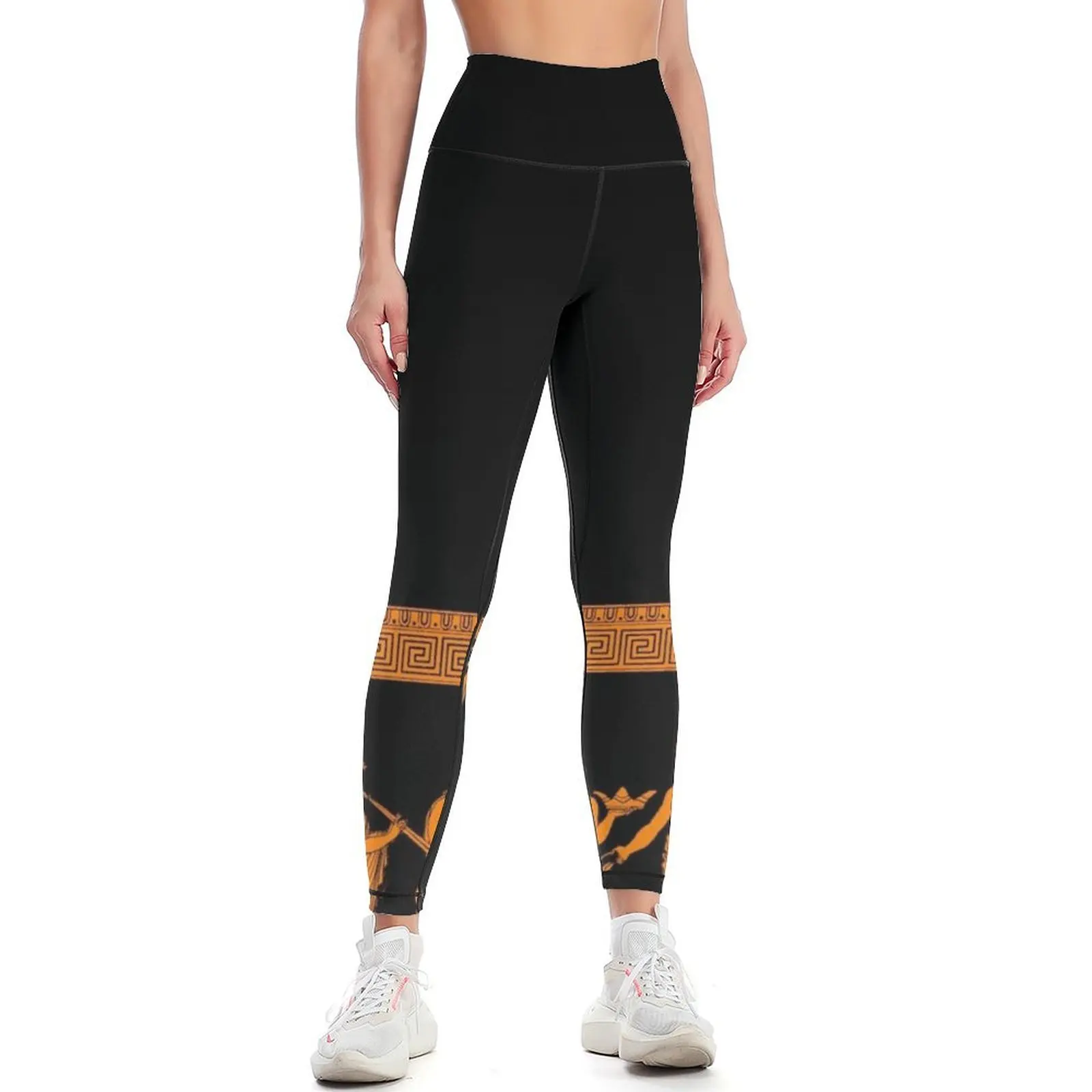 

Red figure Greek vase offering scene Leggings active wear Sports female Womens Leggings