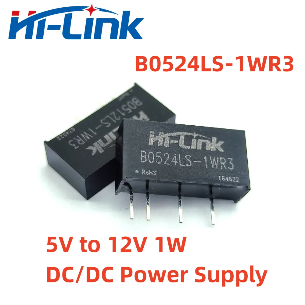 Hilink DC/DC B0524LS-1WR3 1W 5V To 24V/42mA Isolation Mini Adjustable Power Module Converter PCB Intelligent Household