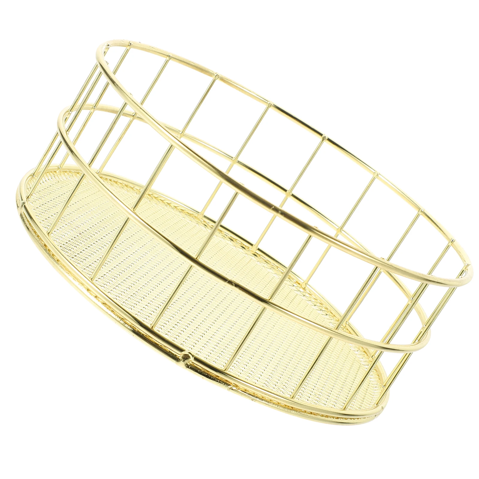

Office Storage Basket Wire Round Organizer Bins Baskets for Bathroom Shelf Tray
