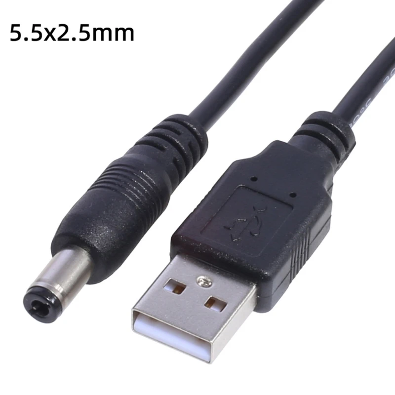 Cable de alimentación USB a DC macho, convertidor de 3,0x1,1mm, 2,5x0,7mm, 1,7mm x 4,0, 5,5x2,5mm, 5V