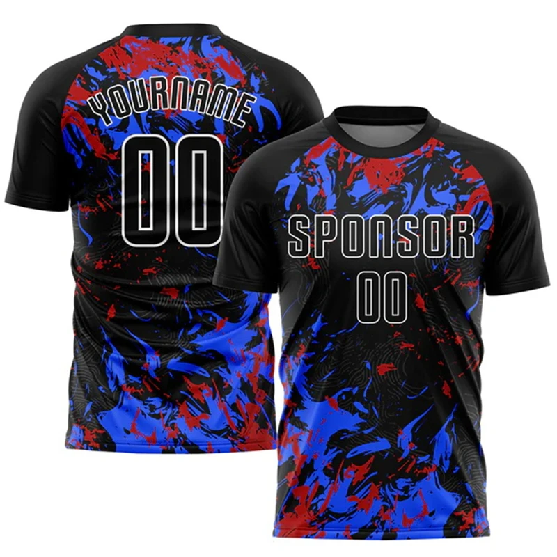 New Fashion Football Suit Player Logo Street Assembly Comes with 3D Printed Polyester Summer Men's T-shirt Harajuku Top