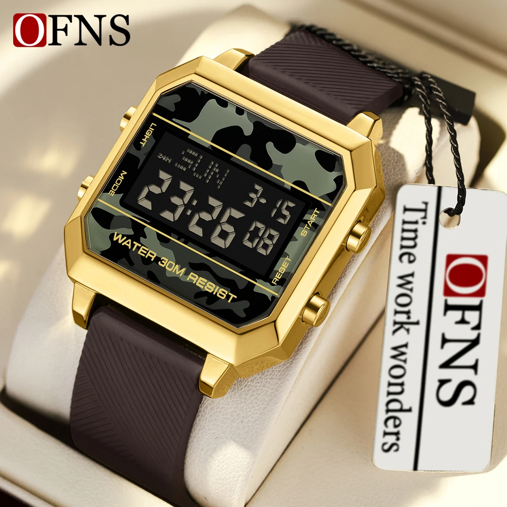 

OFNS Top 6161 Fashion Men's Electronic Digital Watch Military Sports Watch Top Luxury LED Waterproof Electronic Men's Watch