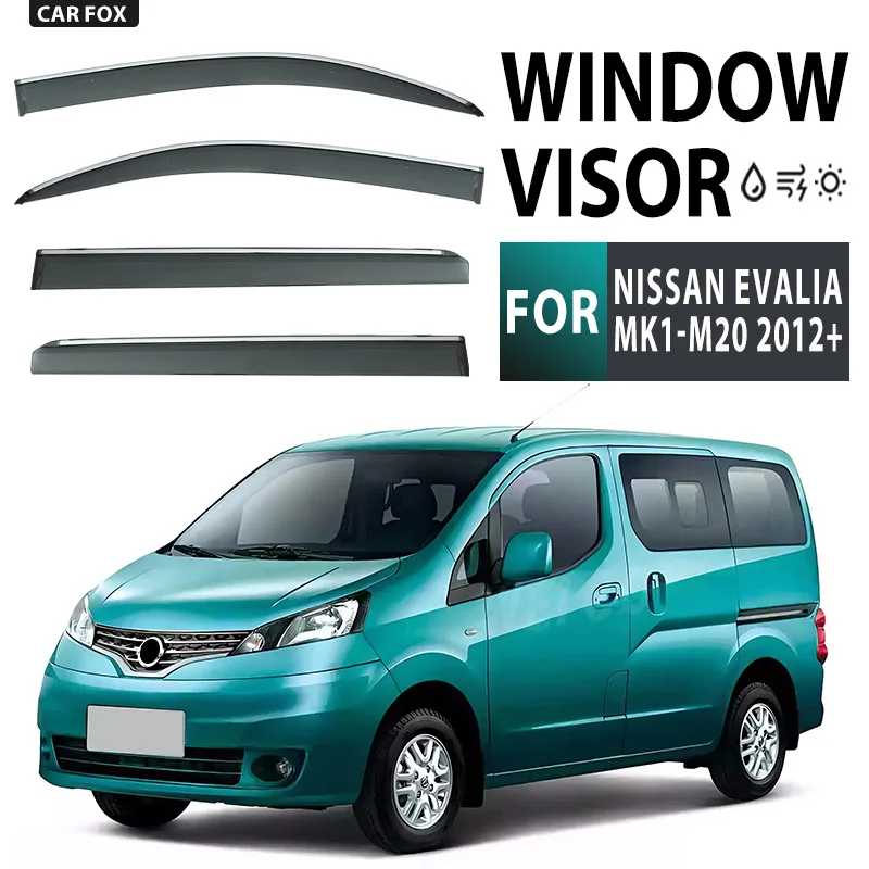 

2/4Pcs For Nissan Evalia 2012+ Car Window Visor Awning Shelters Windshield Side Window Rain Sun Shade Accessories Car Styling