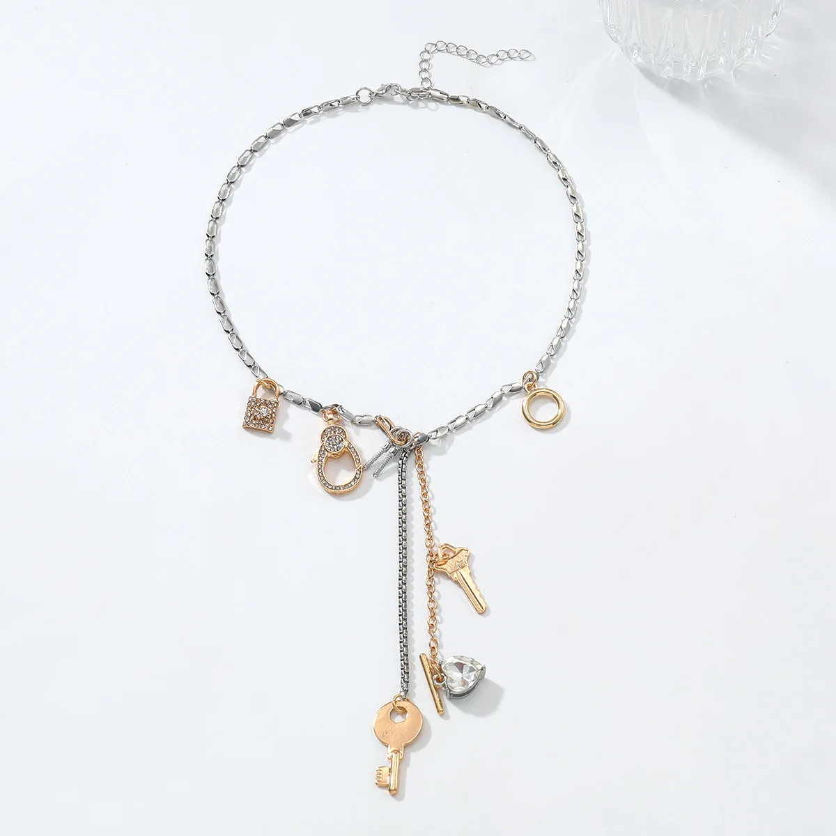 ZAA Statement Woman Jewelry Vintage Irregular Key&Lock Pendant Choker Necklaces 2025 Trendy Holiday Party Accessories Gift