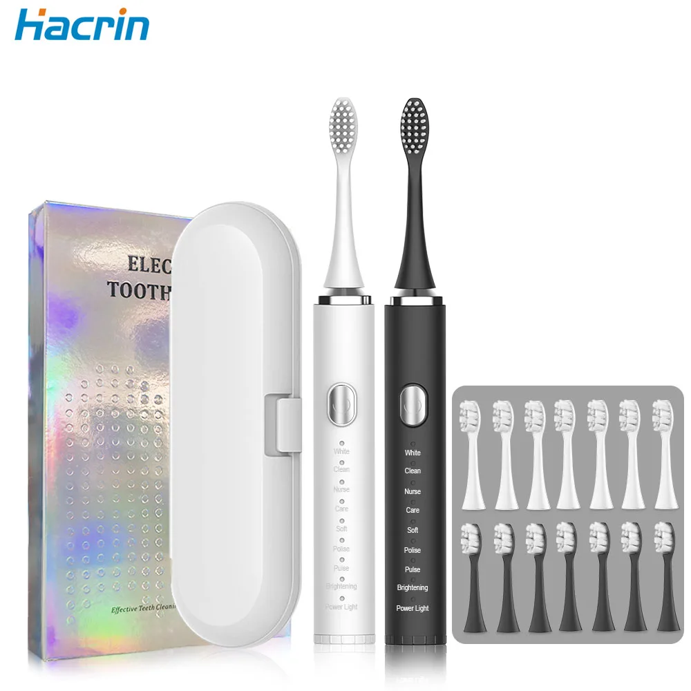 

Electric Toothbrush Sonic Tooth Brush 8 Modes Deep Cleaning Teeth With Box to Travel for Men and Women Adult USB Charge YS01