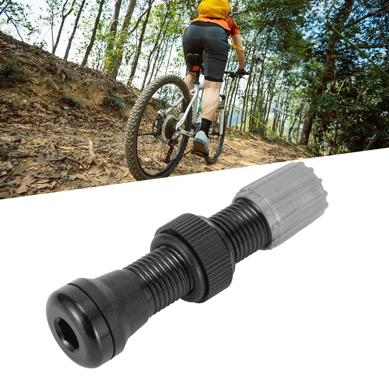 MTB Bike Tubeless Valve Lightweight Threaded Valves Bike Rim-Wheel Tire Tyre For-Schrader Valve 40mm Stainless-Steel Valves