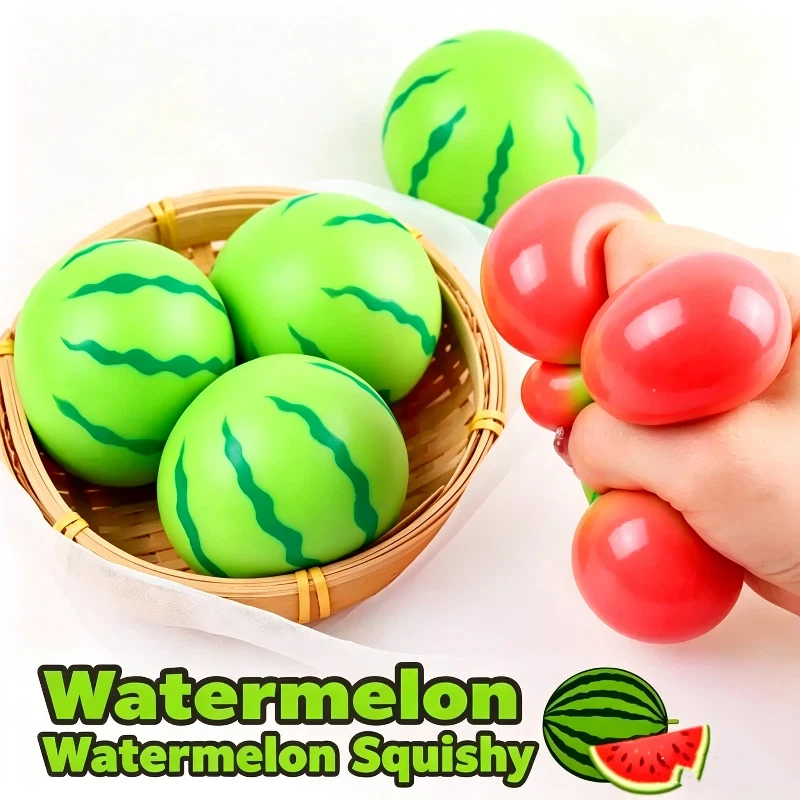 Color Changing Watermelon Squishy Slow Rebound Stress Relief Fidget Creative Squeeze Ball For Office & Home Relaxation Ornament
