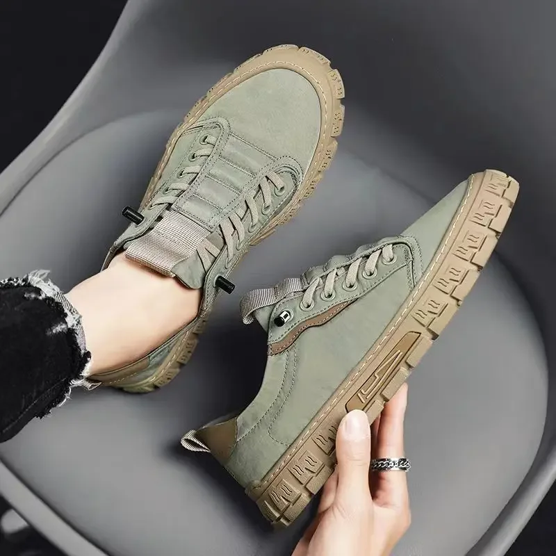 Men's Shoes 2025 Autumn Anti Slip Breathable Sneakers Fashion Casual Canvas Shoes for Men Outdoor Comfort Flats Vulacnized Shoes