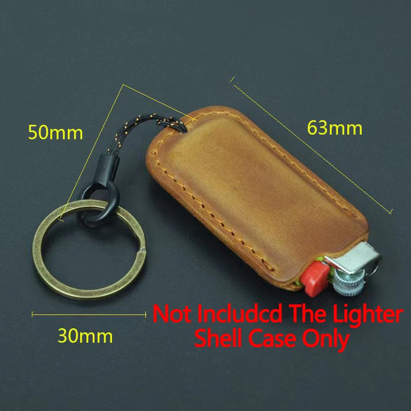 Durable Portable Fashion Leather Explosion-Proof Gas Lighter Protect Box For Bic J5 Reusable Case Outside Armor Cover Man Gift