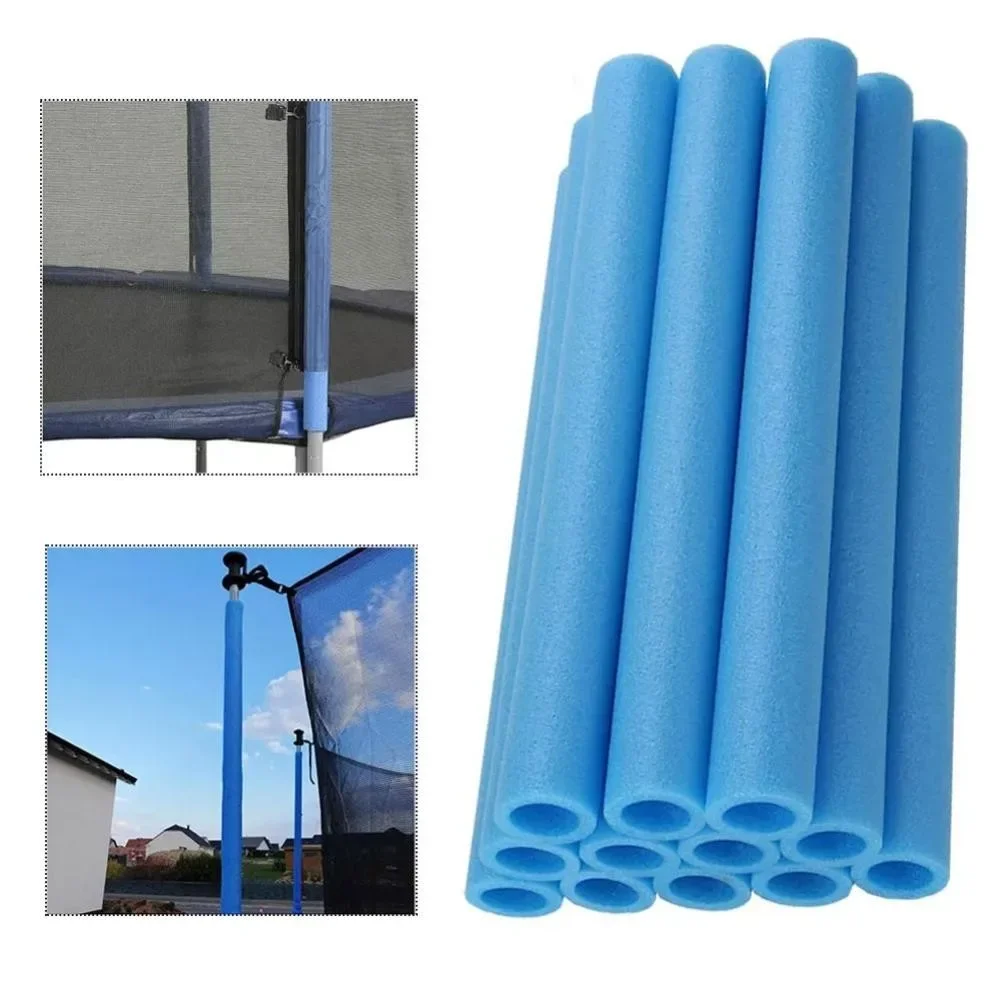 10PCS 40CM Trampoline Poles Cover Padding Foam Tubing Foamed Pipe Sponge Casing Protective Trampoline Pole Foam Sleeves Blue