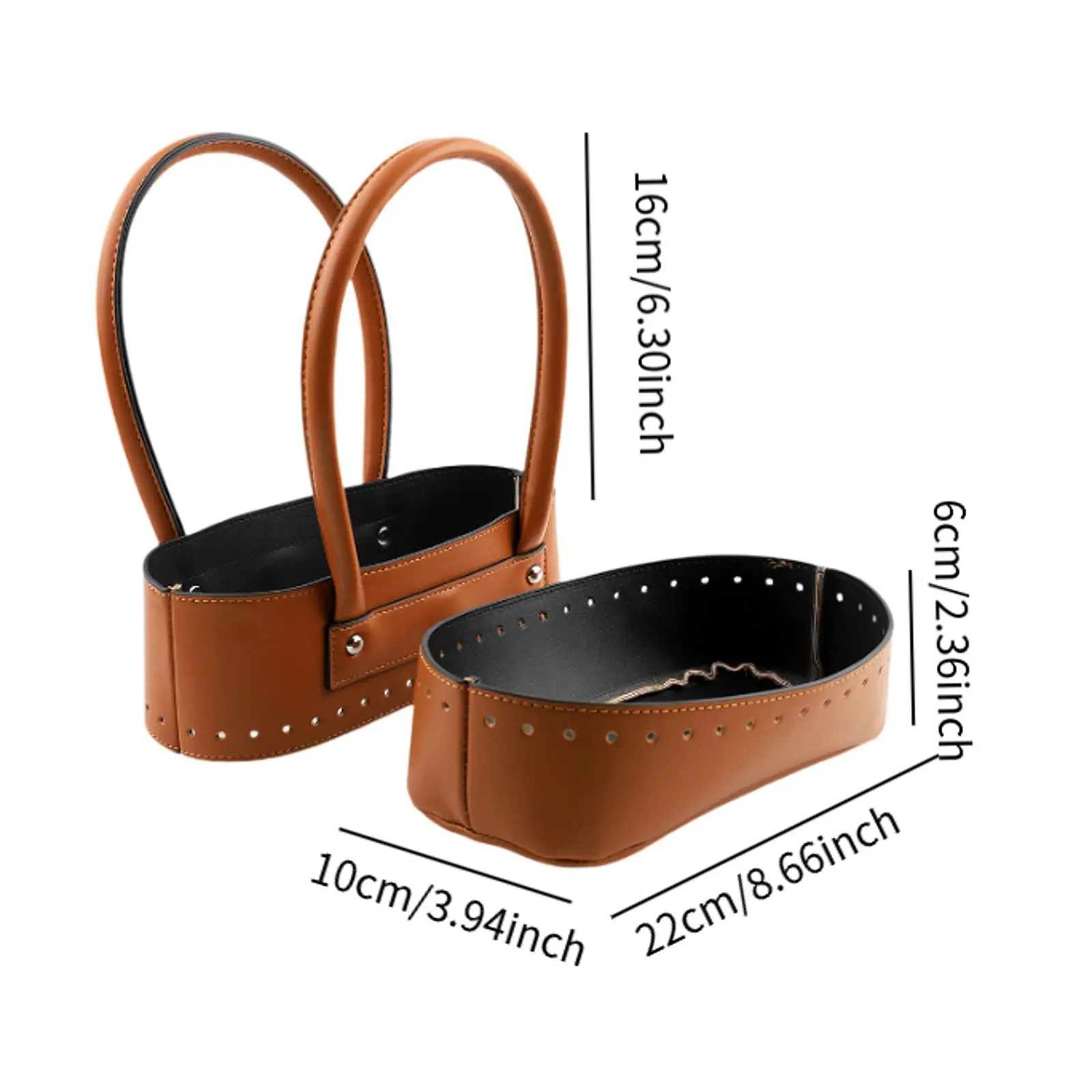 2x Handbag Making Kit Bottom Base Parts DIY Crafting Materials for Weaving Tote