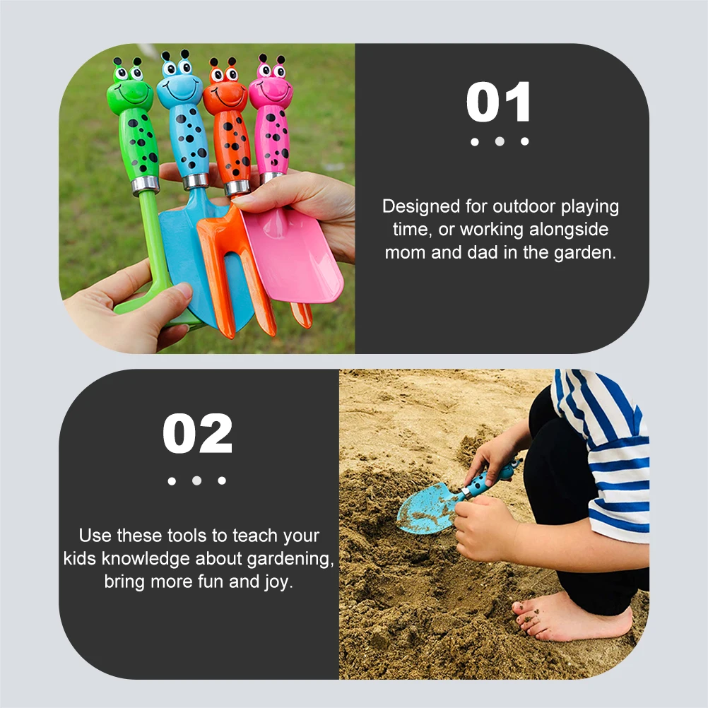 

Colorful Kids Gardening Tools Set Fun Mini Garden Shovel Fork Plastic Aligning Tools Educational Outdoor Play