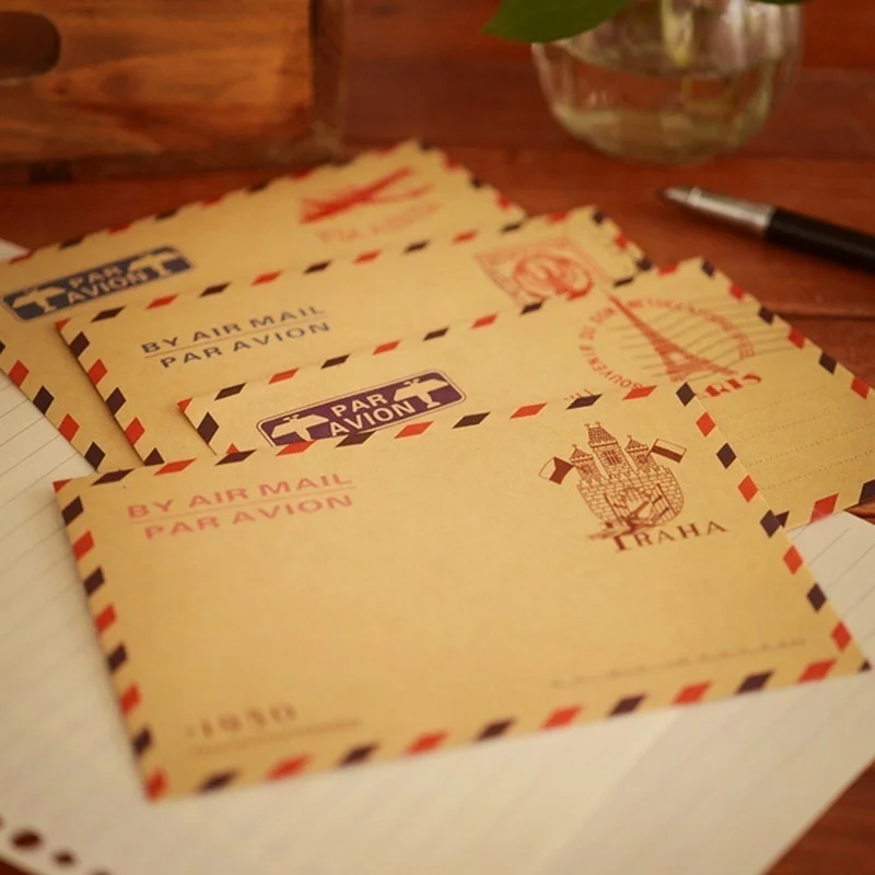 Sobres Kraft retro – Papelería vintage para cartas y postales