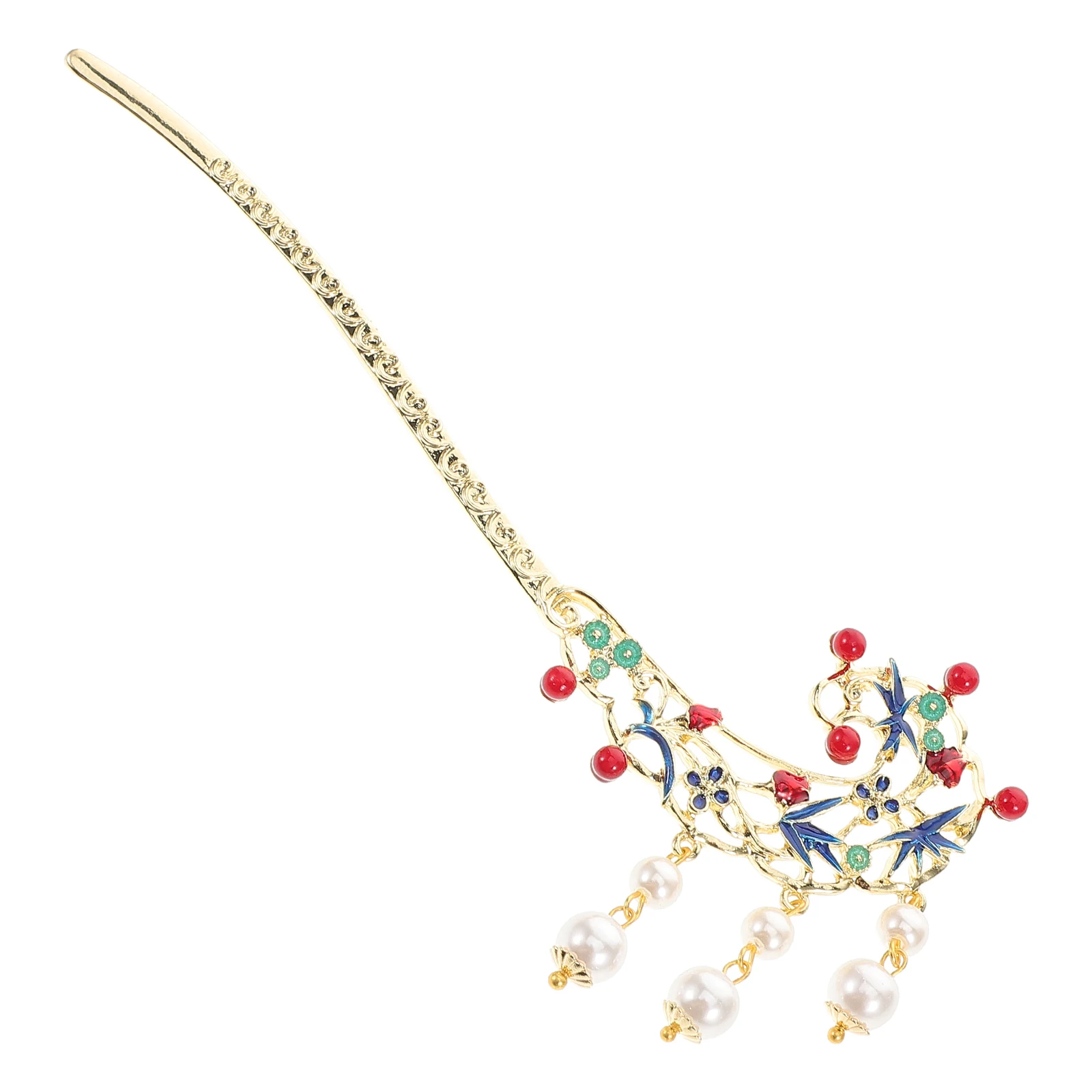 

New Chinese Style Hair Accessories Woman Alloy Rhinestone Decorative Chopsticks for Women