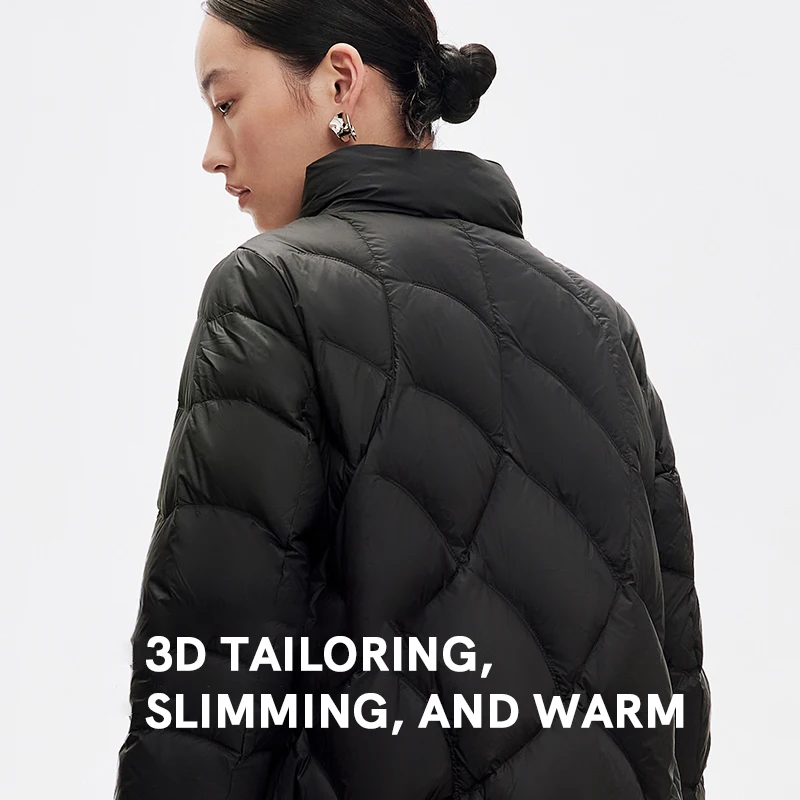 Chericom-Chaqueta corta de invierno con cuello levantado para mujer, abrigos acolchados interiores apilados, prendas de vestir exteriores cálidas para mujer 2024 289051