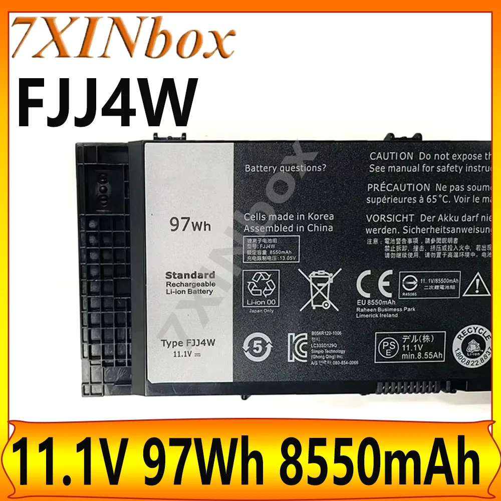 7XINbox FJJ4W FV993 PG6RC R7PND 11.1V 97Wh 8550mAh Original Laptop Battery For DELL Precision M6600 M6700 M6800 M4800 M4600