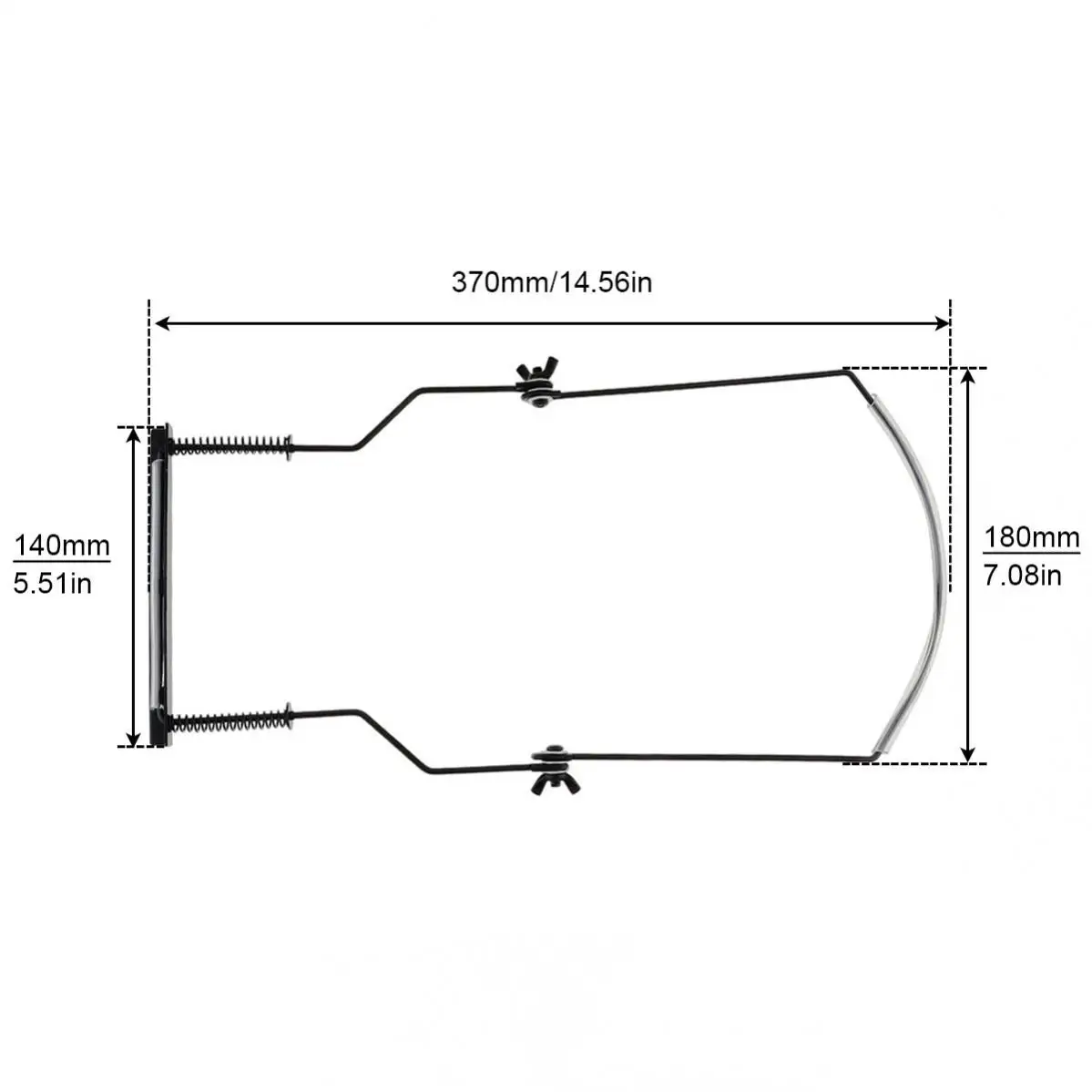 Universal 10 Holes Iron Harmonica Neck Holder Adjustable Mouth Organ Stand Harmonica Harp Rack