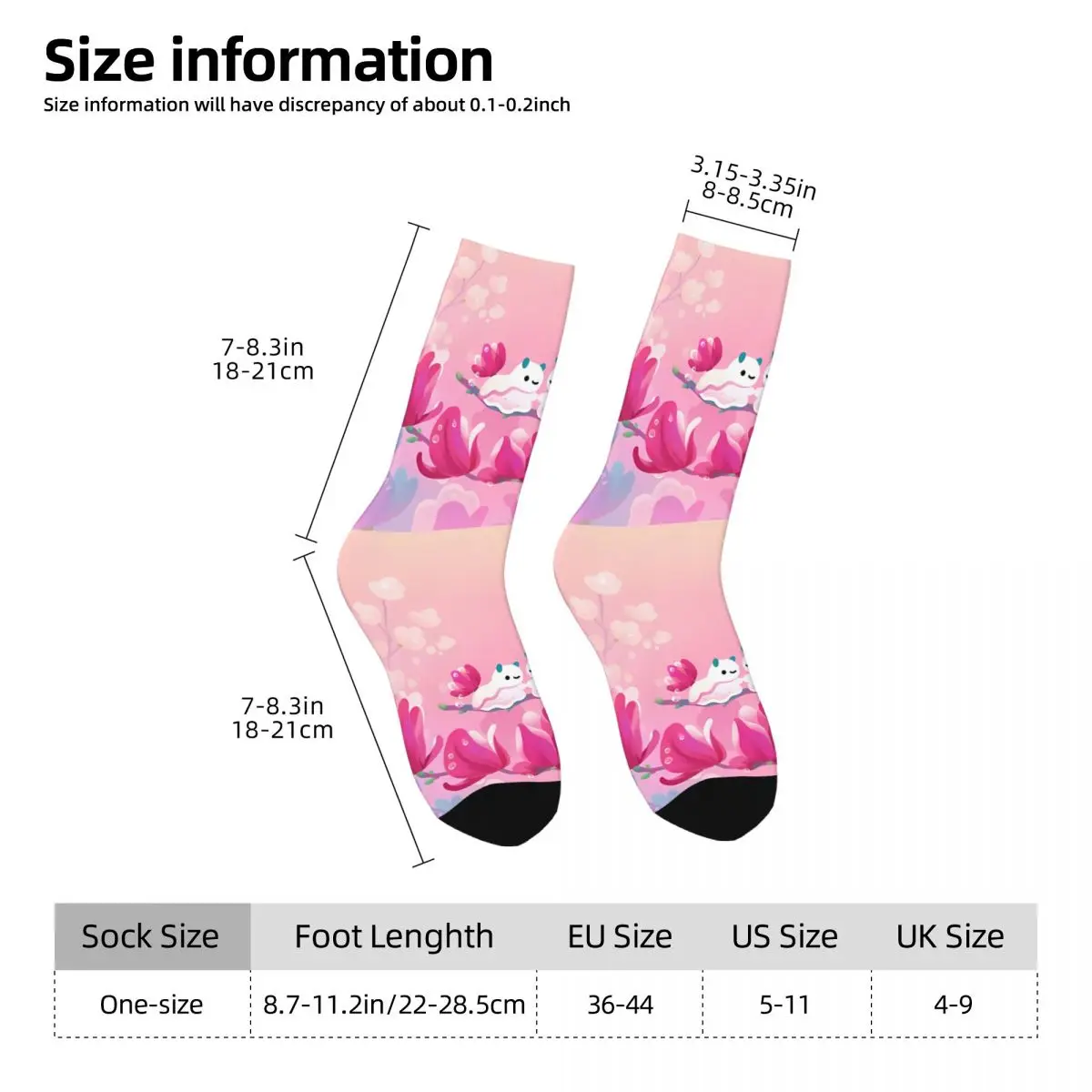 Magnolia Sea Slug Sock Printed Man Polyester