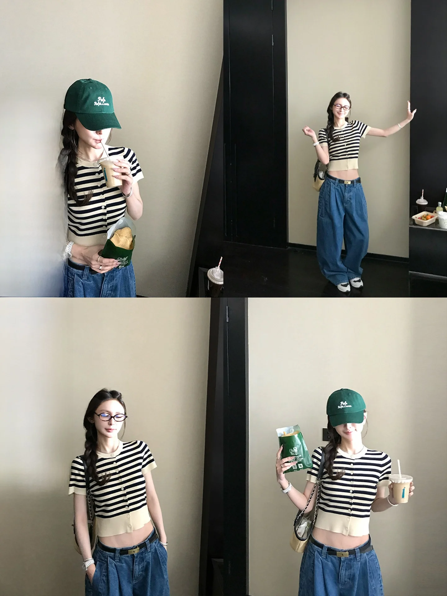 

Skk Store RL Fashionable Short Sleeve Silk Blend Knitwear Striped High Quality True Silk Lenzing Yarn Intellectual Style Wome...