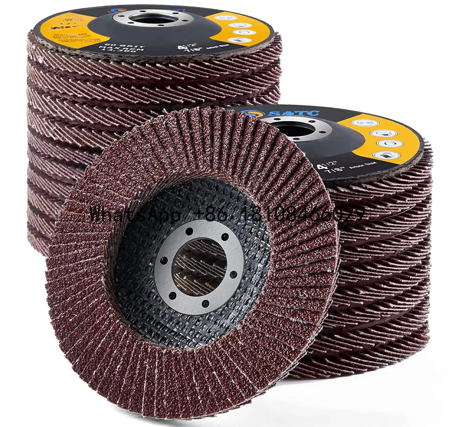 

200pcs 4.5 Inch Steel Stainless Flap Discs 4-1/2 X 7/8\" T27 120 Grit Sanding Wheels Angle Grinder Abrasive Tools Type