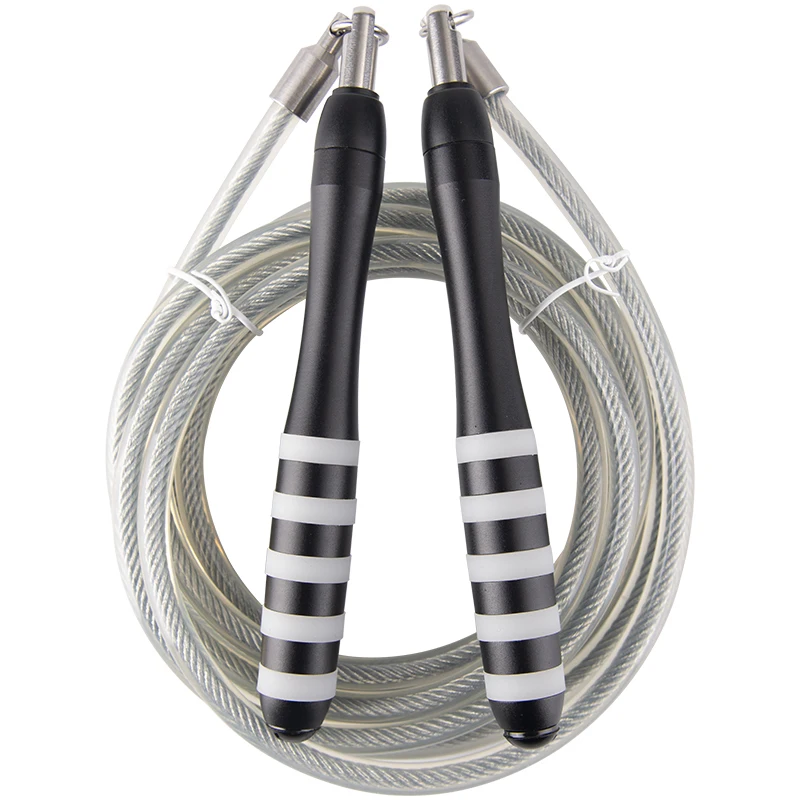 NEVERTOOLATE 390 GRAM BALL BEARING 6MM 8mm Steel rope TPU coating HEAVY jump skip rope fitness HIIT crossfit PU weighted