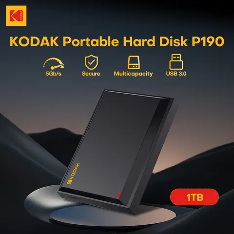 Kodak 2.5 inch Protable Hard Drive USB3.0 5Gbps 500GB 1TB External Hard Disk HDD For PS4 Desktop Computer Expansion Capacity