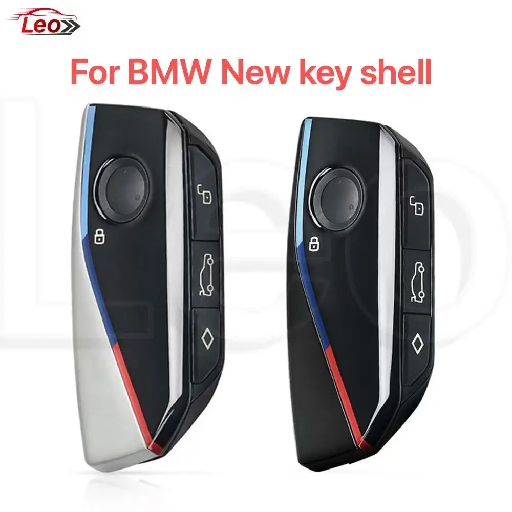 Leo For BMW NEW Smart Key Shell Black/Silver for I5 I7 IX X1 X5 X6 X7 XM Z4 X1 U11 I7 G70 X7 Lci 320i F20 U06 M3 Gtr X3X5 X7 F48