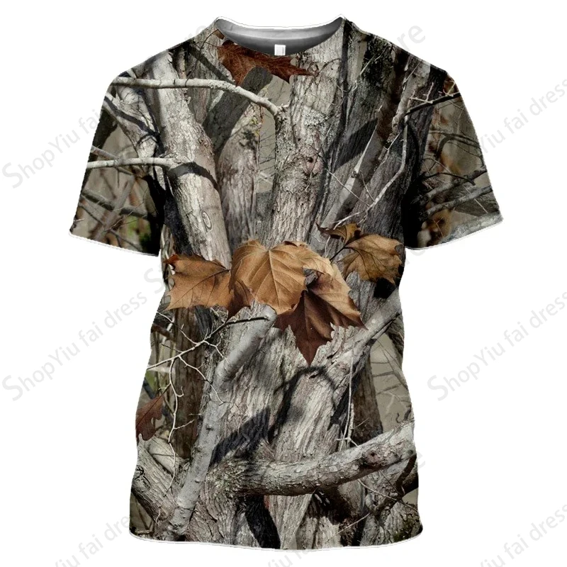 Summer Men's T-shirt 3d Camouflage Leaf Print T-shirts Men Women Fashion Short Sleeve Tshirt Kids Hip Hop Tops Tees Outdoors