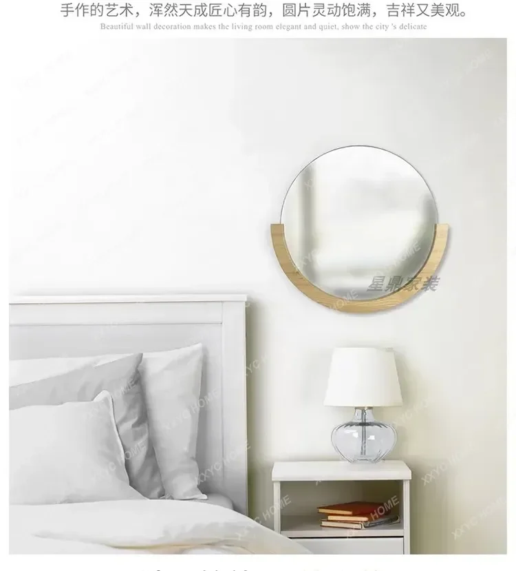 W  bathroom wall-mounted vanity mirror wall-mounted porch decorative mirror round