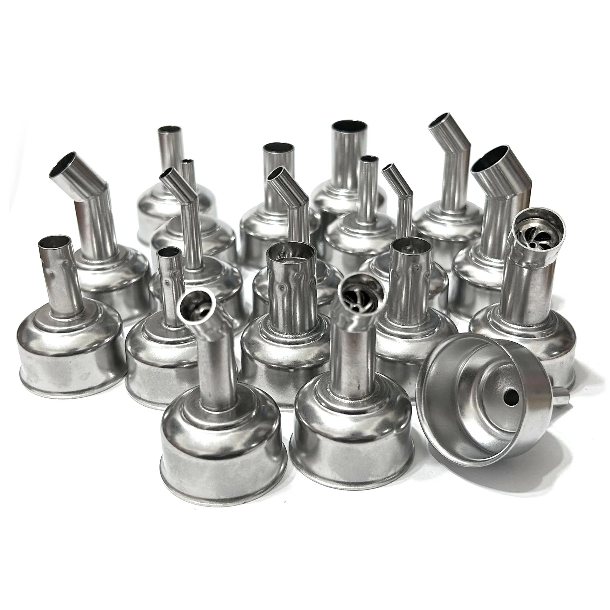 Replacement Sleeves Mouth 45 Degree Curved Angle Whirl Wind Hot Air Heat Gun Nozzle Welding Tool for ATTEN ST-862D Rework Statio