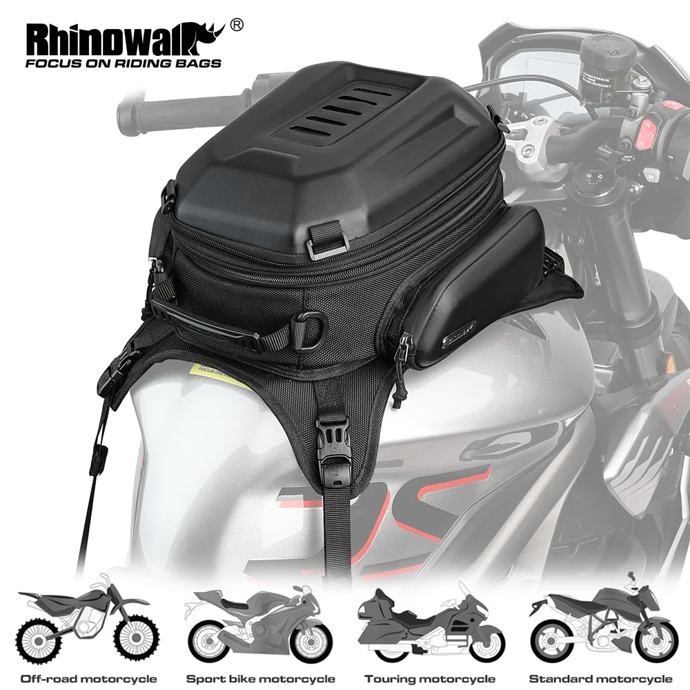 

Rhinowalk Motorcycle Tank Bag Waterproof 15L-18L Motor Front Bag Hardshell Travel Luggage Storage Case Motorbike Accessories