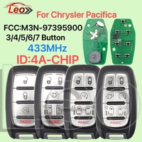 Leo FCC:M3N-97395900 433MHz ID:46CHIP 3/4/5/6/7 Button Car Smart Remote Key For Chrysler Pacifica  2017-2021 Voyager 2021-2023