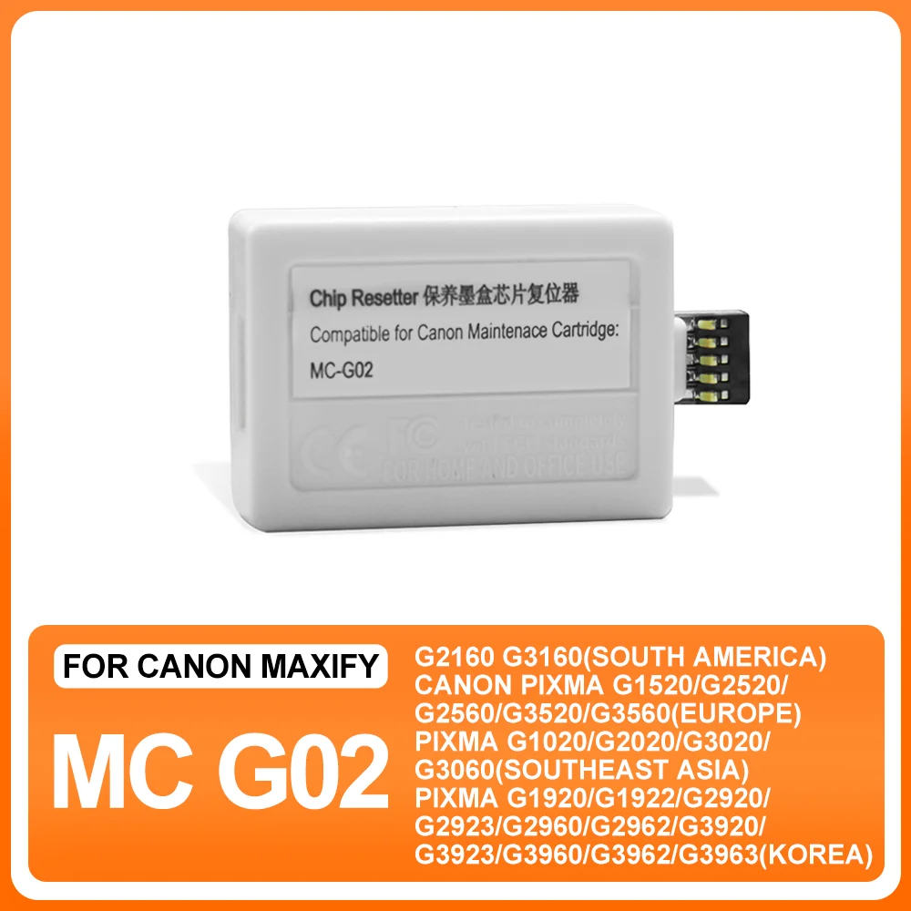 

MC G02 восстановитель чипа резервуара для Canon G3560 3520 G2560 G1520 G680 G580 G3860 G3821 G3820 G2860 восстановитель чипа резервуара