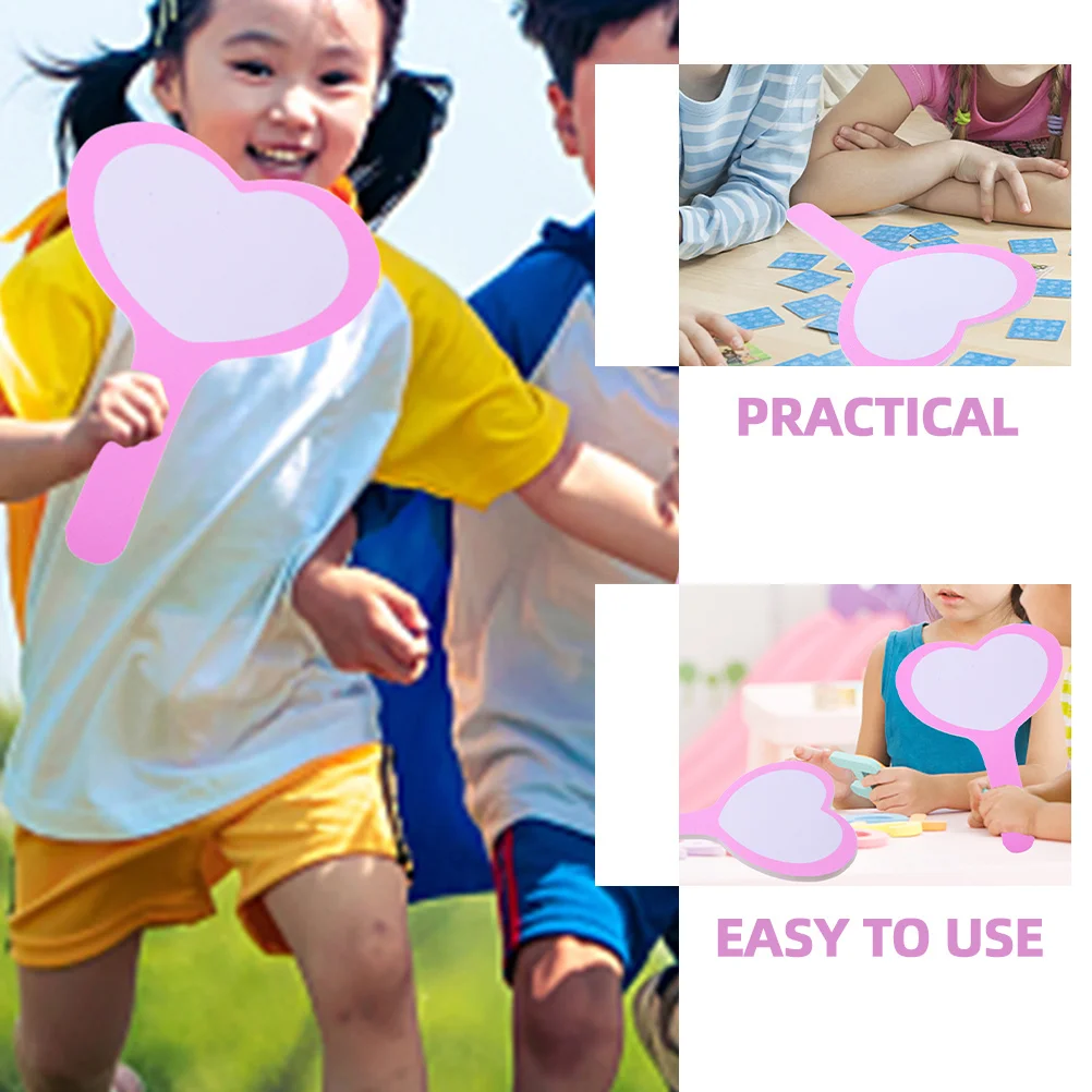 

5Pcs Durable White Handheld Dry Erase Score Boards Multipurpose Single Side Paddle for Games Voting Auctions Scoreboard