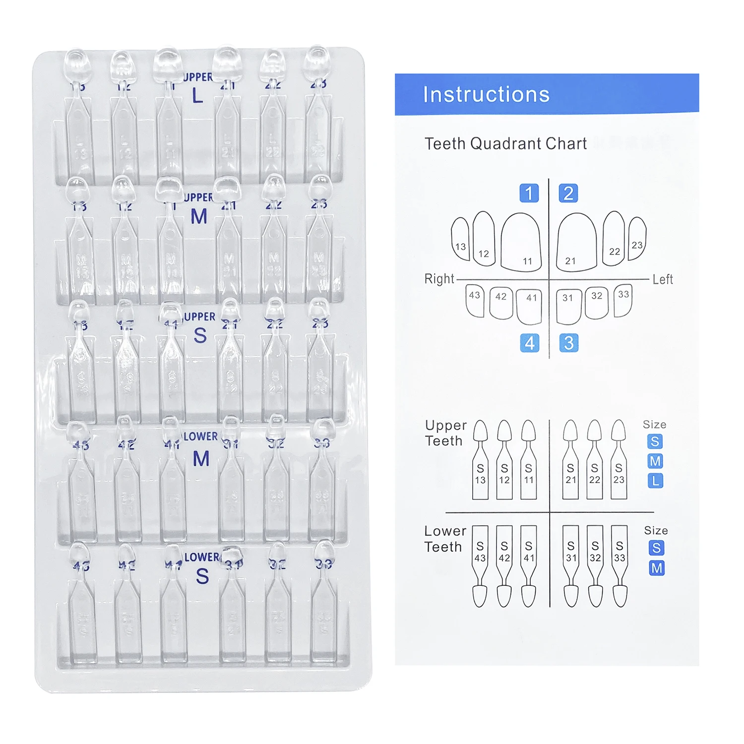 

Dental Veneer Mould Front Teeth Beauty Veneers Autoclavable For Anterior Front Teeth Aesthetic Fast Quick Teeth Whitening Tool