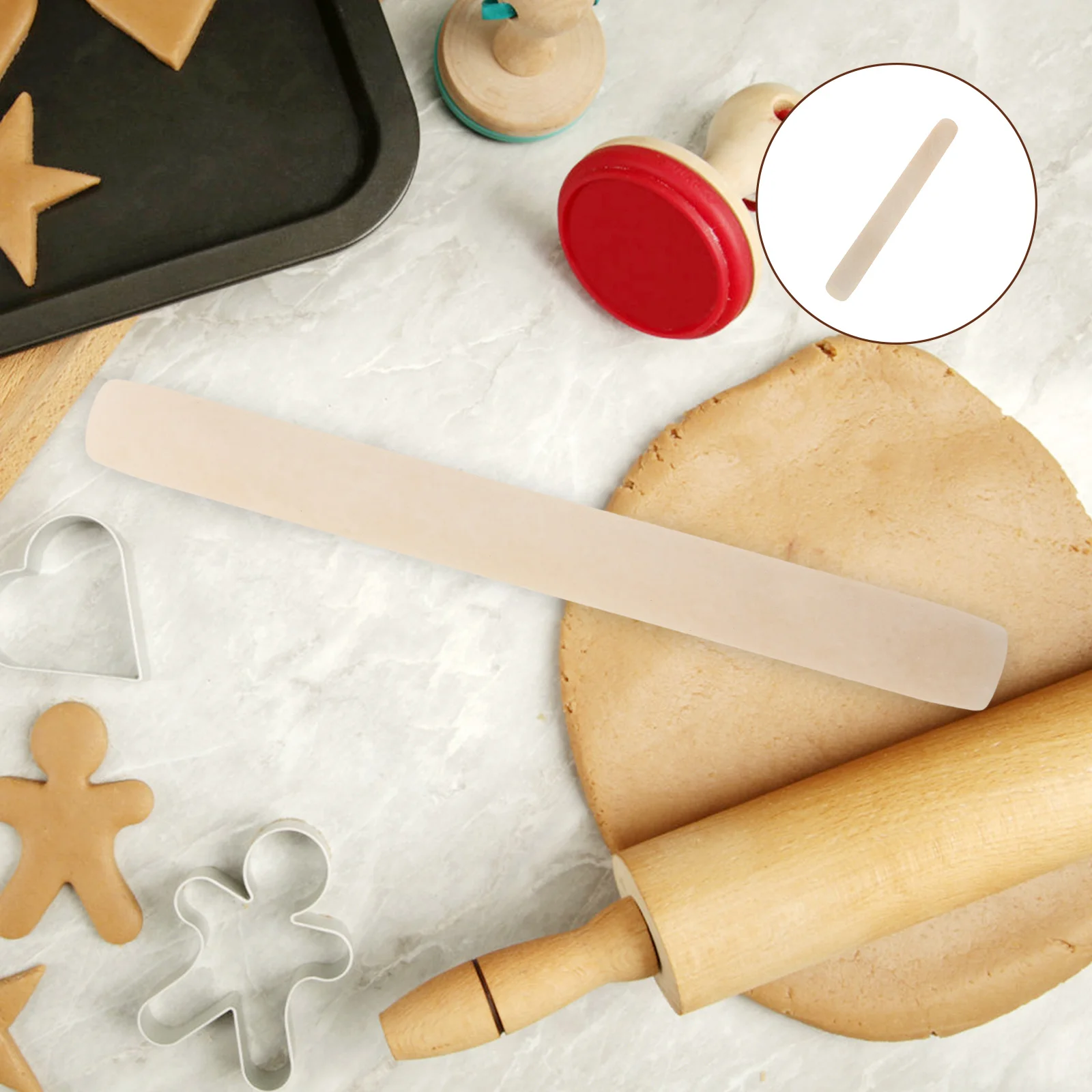 

Marble Rolling Pin Moderate Length Dough Roller Pin for Baking Dumpling Wrapper Kitchen Baking Supplies