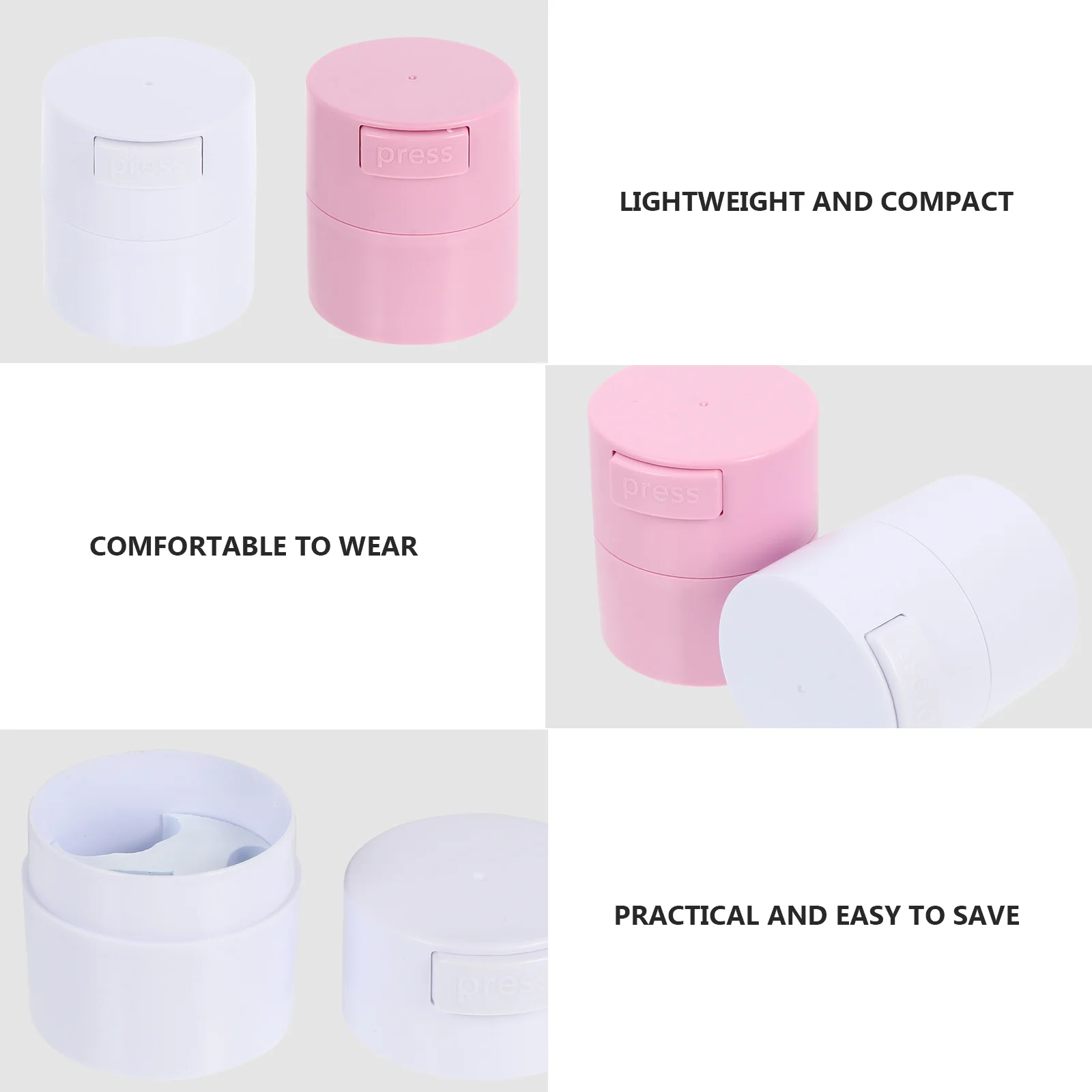 2 قطعة صندوق تخزين غراء الرموش من البلاستيك الممتاز المقاوم للماء للحفاظ على المدى الطويل، تمديد محمول بسعة كبيرة #5