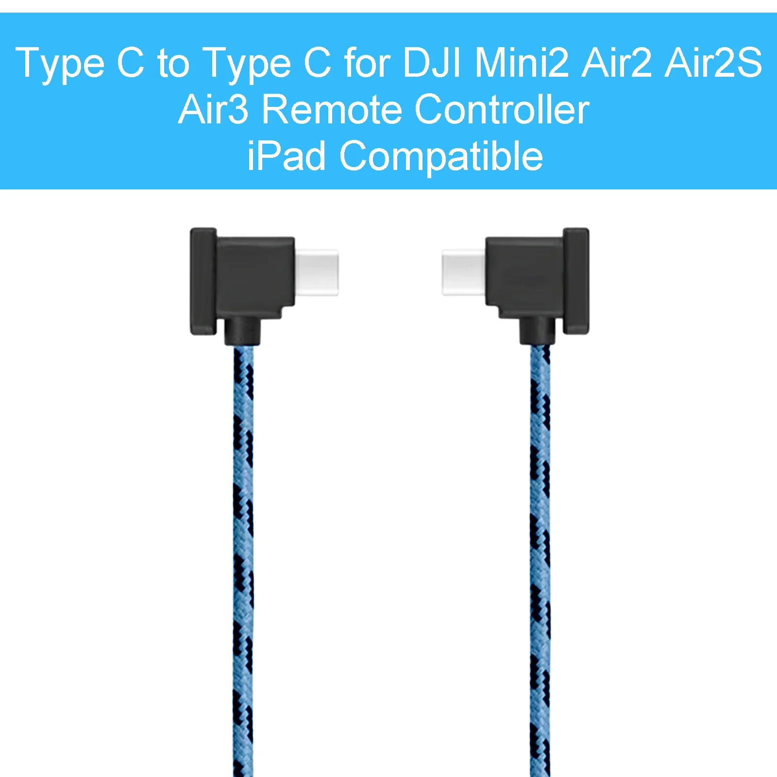 ToriTails Braided Cable  Drone Remote Controller for DJI Mavic Air 2 Nylon Type-C Phone Tablet Connector