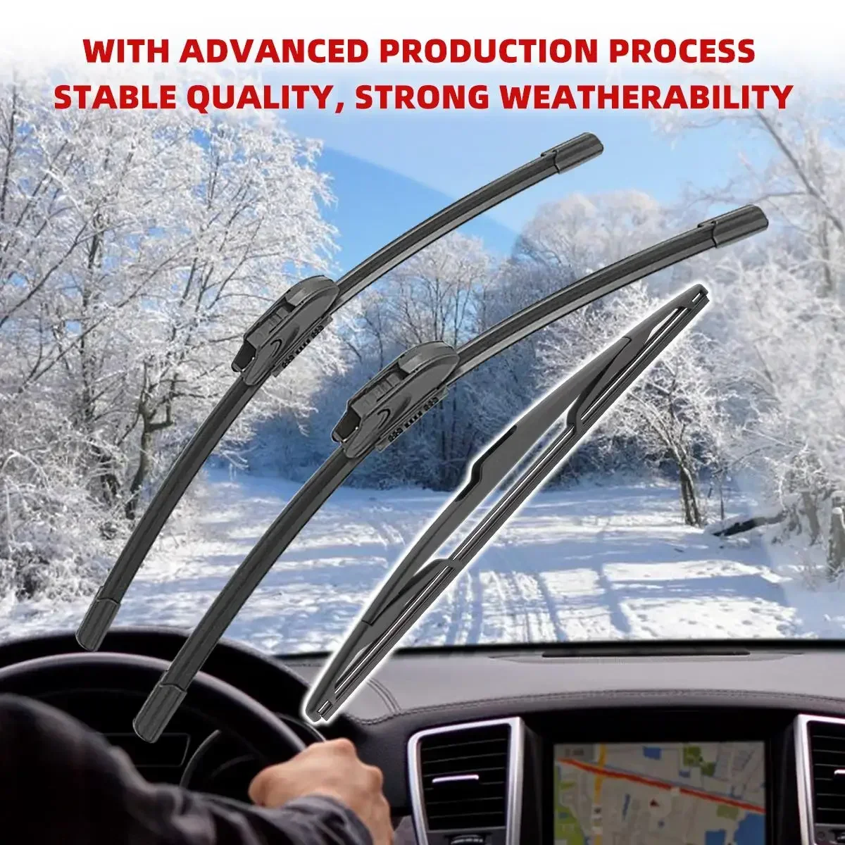 Car Wiper For Citroen Saxo 1999-2003 Front Rear Wiper Blades Brushes Auto Accessories Hight 2001 2002 2003