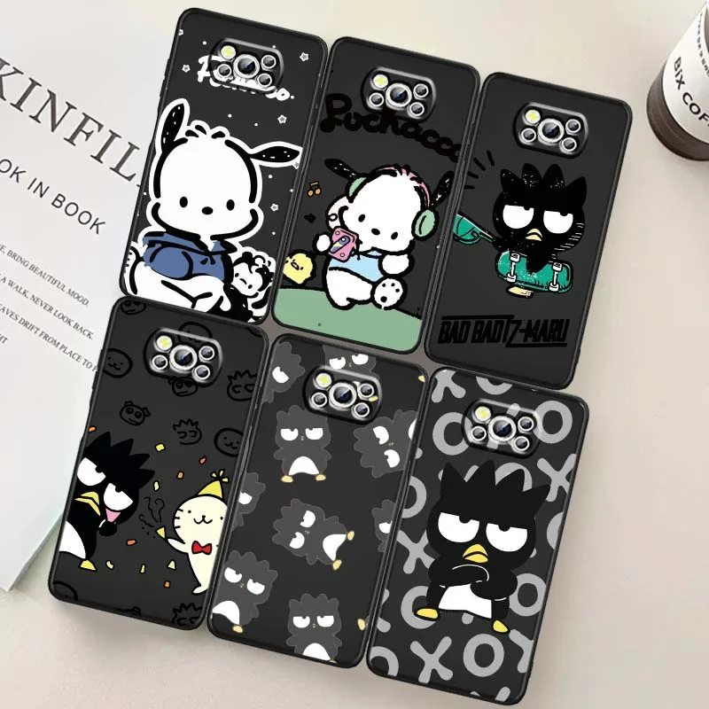 

Sanrio Bad Badtz-Maru Cartoon Phone Case For Xiaomi Mi Poco F3 F4 F5 F6 X3 X4 X5 X6 X7 M3 M4 M5s M5 M6 GT Pro 5G Black Cover