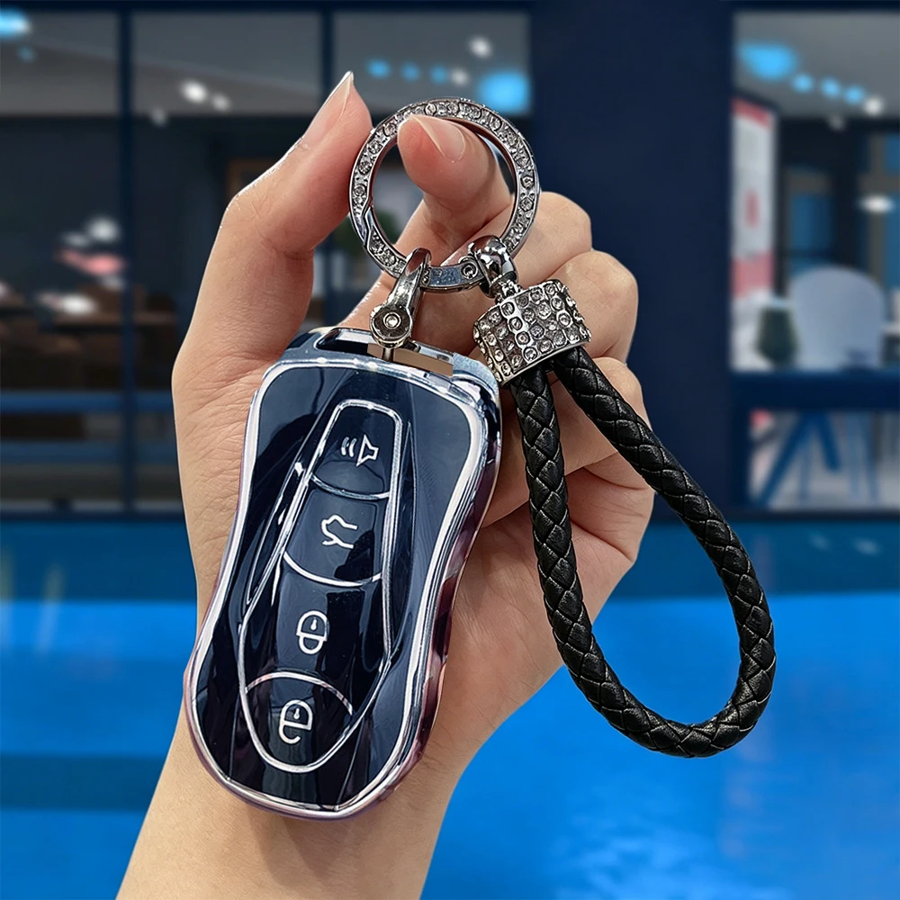 TPU Car Key Case Holder Shell For Geely Tugella 2020 Boyue Atlas Pro Gili Tugella Auto Remote Shell Fob Holder Protector