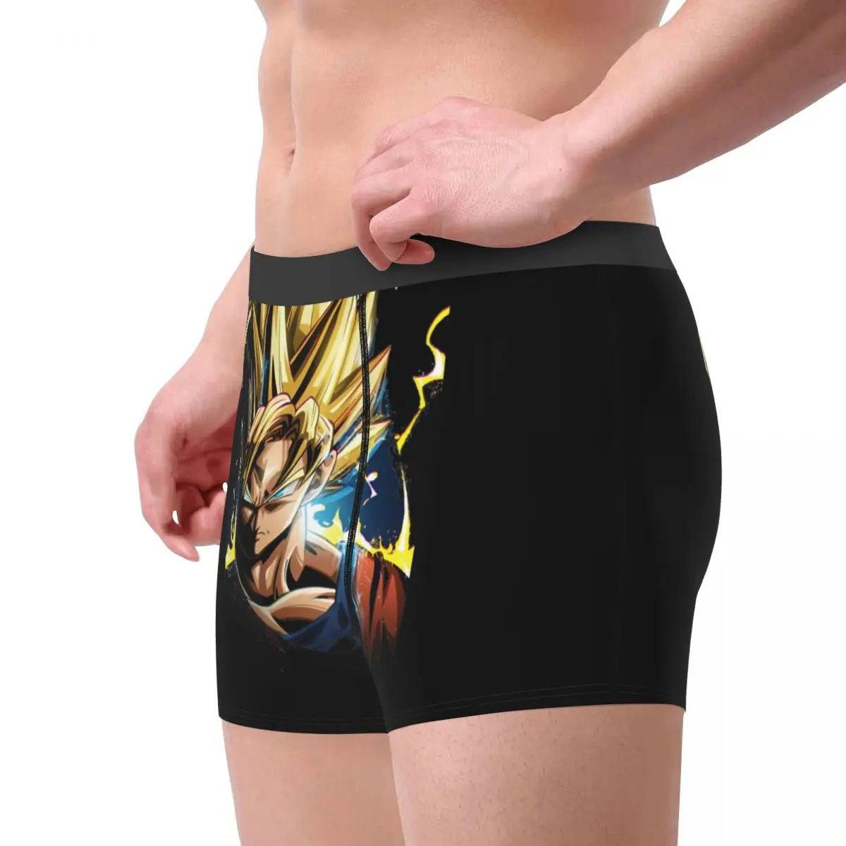 Men's Goku Dragon Ball Z Manga Super Siyan Cartoon Underwear Humor Boxer Briefs Shorts Panties Homme Soft Underpants