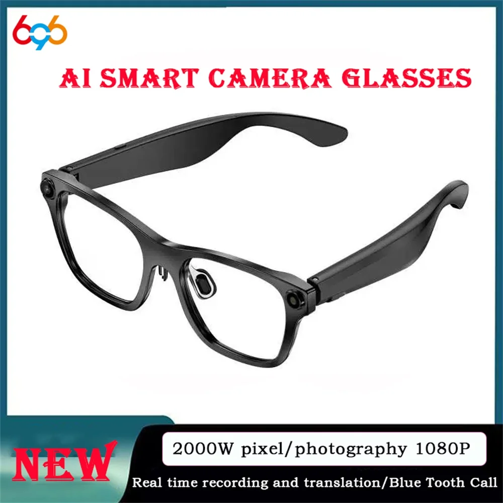 

Multi-functional Highend Smart Camera Glasses AI Object Recognition 2000W 1080P HD Video Voice Recording Translation ANC Headset