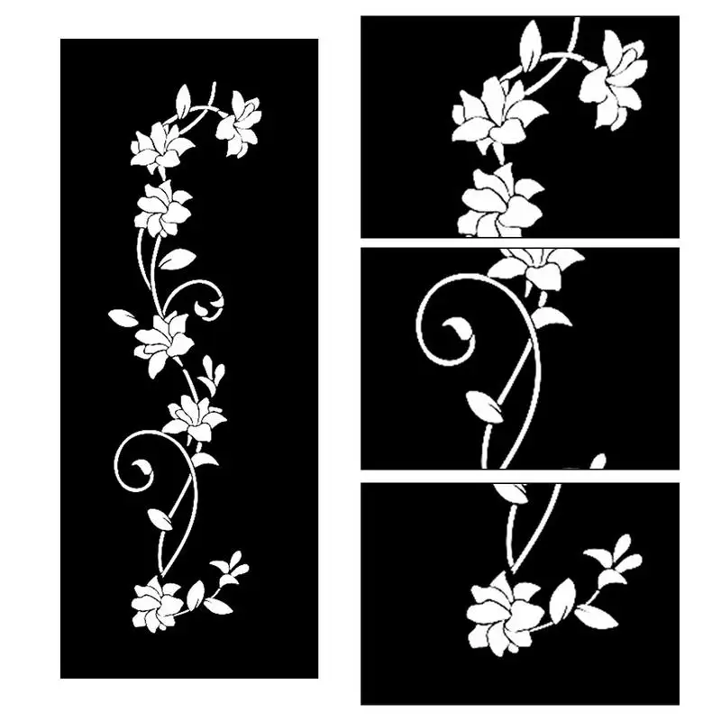 Flower Vine Wall Stickers Refrigerator Window Cupboard Home Decorations Decals Diy Home Decals Art Mural Posters Home Decor