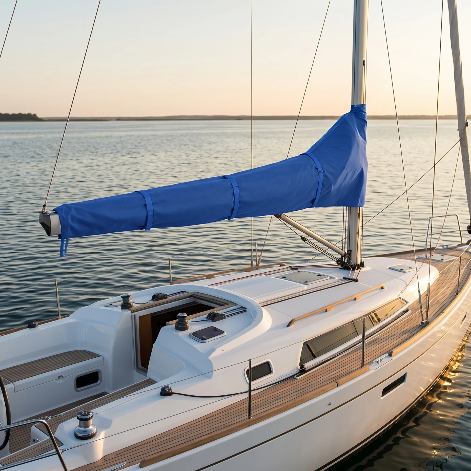 Mainsail Spar Cover Waterproof Sailboat Mainsail Spar Cover Heavy-Duty Marine Grade for Sailors, Marina, Mooring
