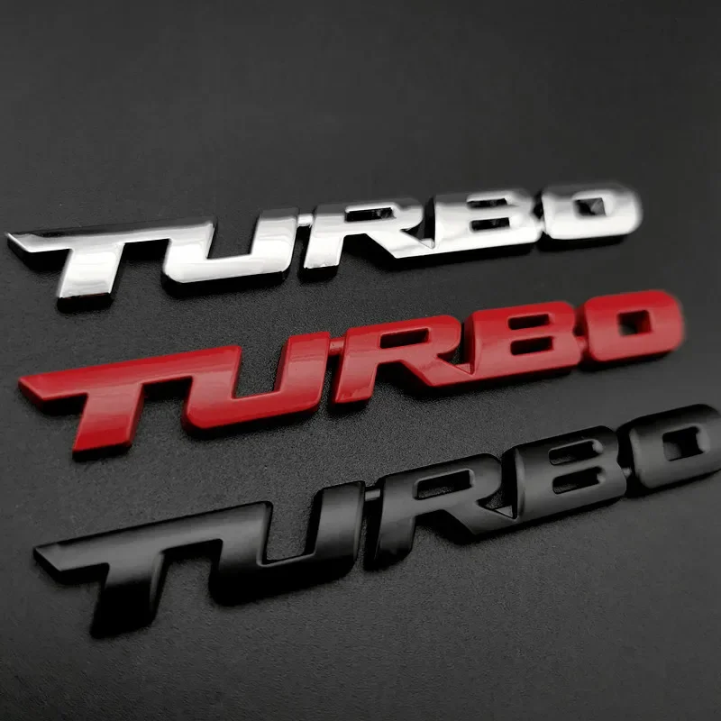 9.7*1.1 cm Auto Styling Auto Turbo Boost Laden Stimuleren 3D Metal Chrome Zinklegering 3D Emblem Badge sticker Decal Auto Accessoire