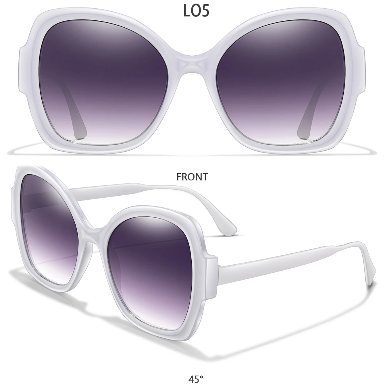 Lässige Sonnenbrille für Damen, die man täglich trägt, klassische quadratische Sonnenbrille zum Einkaufen, für Selfies, Partys, Reisen, Radfahren, mit BOX UV400 – Detail 8