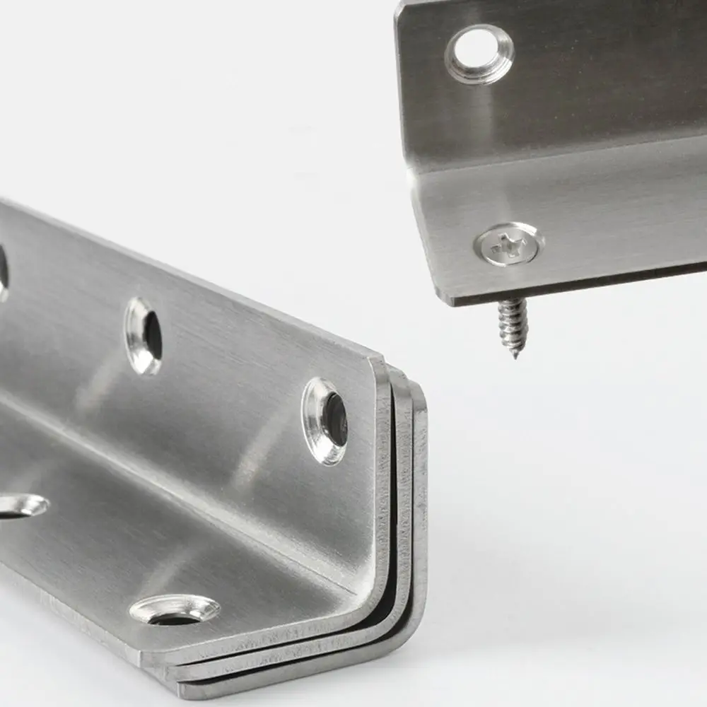 Reinforcement Stainless Steel Angle Corner Code 90 Degree Thicken Extended Brackets Stand L Shape Furniture Hardware