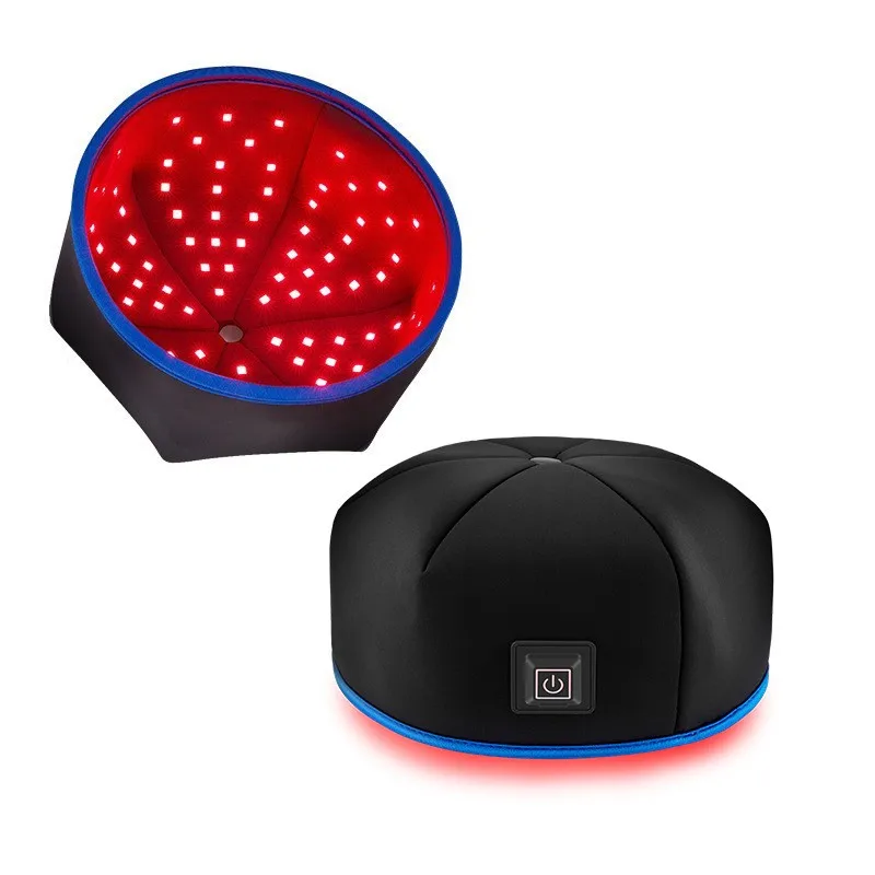 1Pc Rood Licht Therapie Haargroei Cap Led Infrarood Lamp Apparaten Ontspannen Hersenen Haaruitval Behandeling Slapeloosheid Hoofd Pijnverlichting